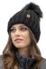 Vivisence Dames Wintermuts - Dik Breisel Met Imitatiebont Pompon En Zachte Fleecevoering - Zwart