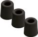 Benson Deurbuffers / deurstoppers rubbers - 3x - zwart - 70 x 40 mm - met schroefbevestiging