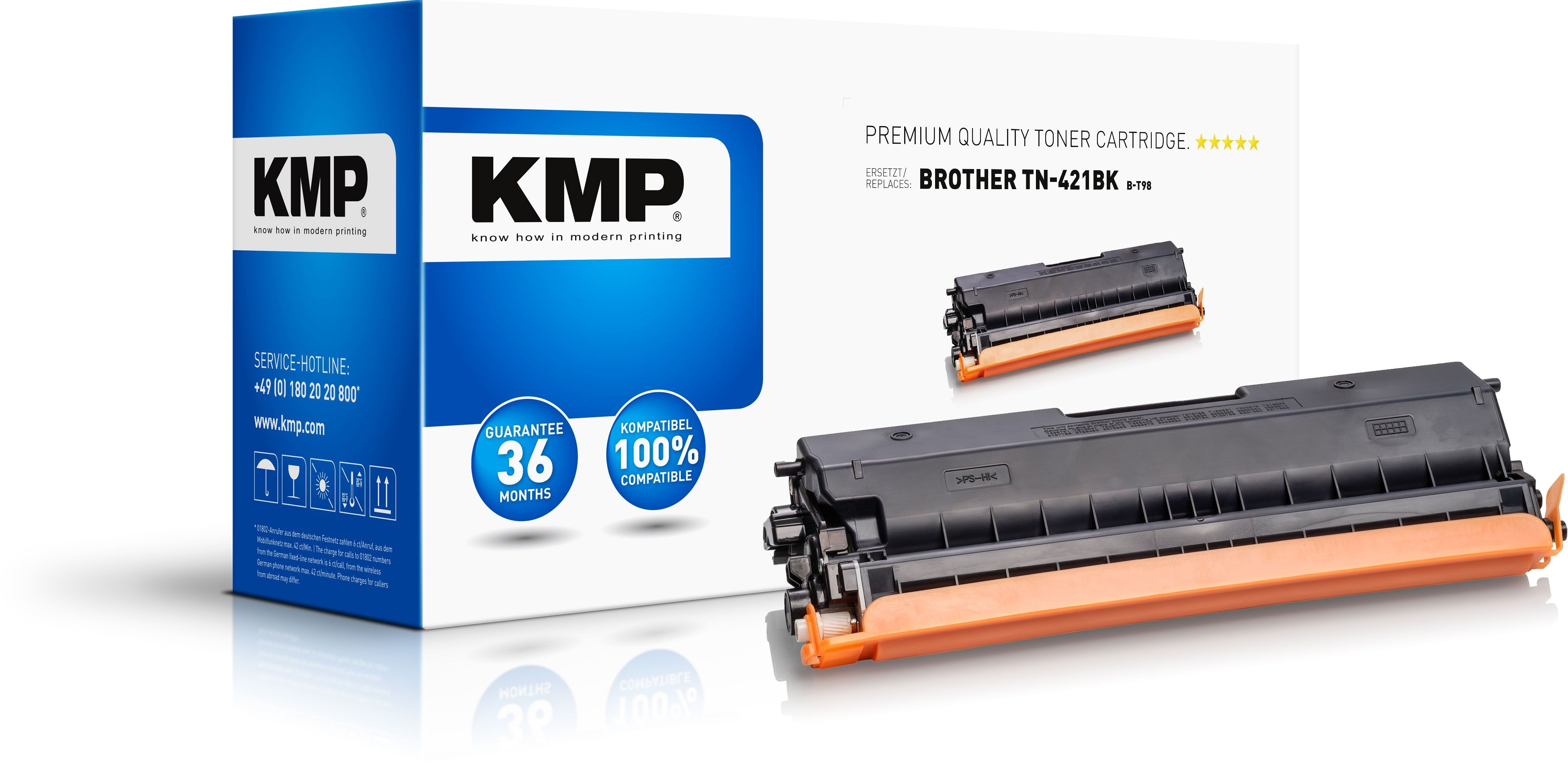 KMP 1265,0000 - Tonercartridge - Zwart - Brother - 1 stuk