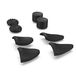 Avizar Set d'accessoires pour manette PS5 DualSense (extensions + grips de pouce), noir