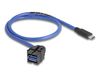 DeLOCK 88156 USB-kabel 0,5 m USB A USB C 5 Gbit/s Zwart, Blauw