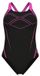 Arena Dames zwempak uit 1 stuk Graphic Pro - Zwart/Shocking Pink - Maat 40