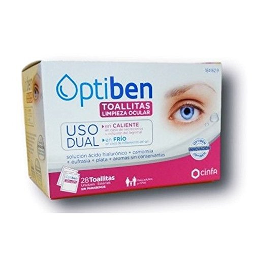 Cinfa Optibeen oogreinigingsdoekjes dubbele toepassing 28 afzonderlijke dozen