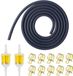Gardiloni B.V. Kit de tuyau d'essence - 2 mètres Ø 5 mm conduite de carburant - 2 filtres à essence 5 mm/8 mm - 10 colliers de serrage