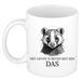 Bellatio Decorations Cadeau mok voor de familie Das - het leven is beter met - wit - keramiek - 300 ml