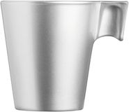 Luminarc Tasses à expresso - 1x - argent métallique - tasses à café de 80 ml - 6 x 5.5 cm - céramique