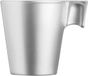 Luminarc Tasses à expresso - 1x - argent métallique - tasses à café de 80 ml - 6 x 5.5 cm - céramique