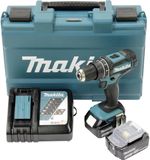 Makita DHP482RFE Accu-klopboor/schroefmachine 18 V 3.0 Ah Li-ion Incl. 2 accu's, Incl. lader