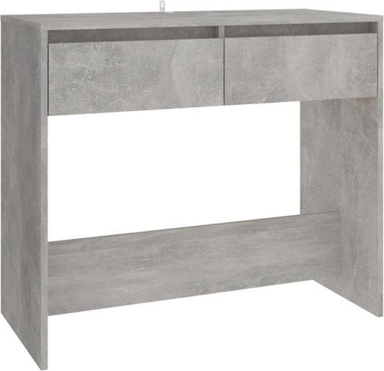 vidaXL Wandtafel 89x41x76,5 cm bewerkt hout betongrijs