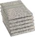 DDDDD Trees Theedoek - Set van 6 - Katoen - Jacquard geweven - 60x65 cm - Bomenprint - Taupe