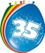 Folat Verjaardag leeftijd ballonnen - 35 jaar - 24x stuks - mix kleuren