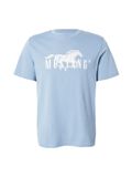 MUSTANG Shirt 'Austin' lichtblauw / wit