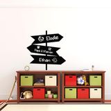 Ambiance Sticker leisteen schoolbord - muurstickers, zelfklevend, afwasbaar, indicatorborden, H 30 x L 30 cm