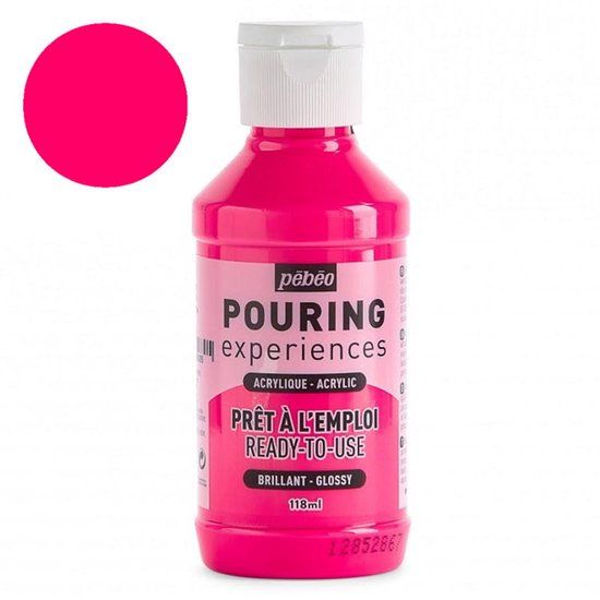 Pebeo Pouring Experiences Acrylverf 118ml - Fluo Roze