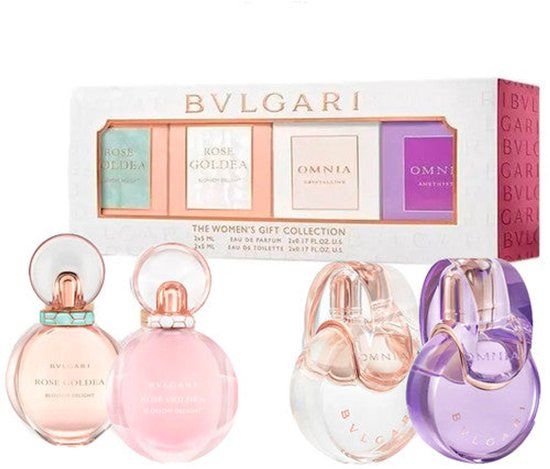 Bvlgari The Women's Gift Collection Giftset - Rose Goldea Blossom Delight EDP 5 ml + Rose Goldea Blossom Delight EDT 5 ml + Omnia Crystalline EDT 5 ml + Omnia Amethyste EDT 5 ml