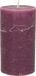 Merkloos Stompkaars/cilinderkaars - bordeaux rood - 7 x 13 cm - rustiek model