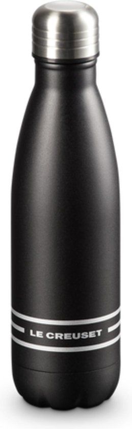 Le Creuset Drinkfles - Mat Zwart - 500ML - RVS - Geïsoleerd