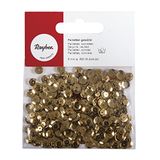 Rayher 3926906 pailletten, 6 mm, gebogen, SB-Btl. 500 stuks, goud