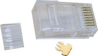 XtendLan UTP RJ45 CAT 6 connector, met draad, 50U, met ingebouwde kabelstripper
