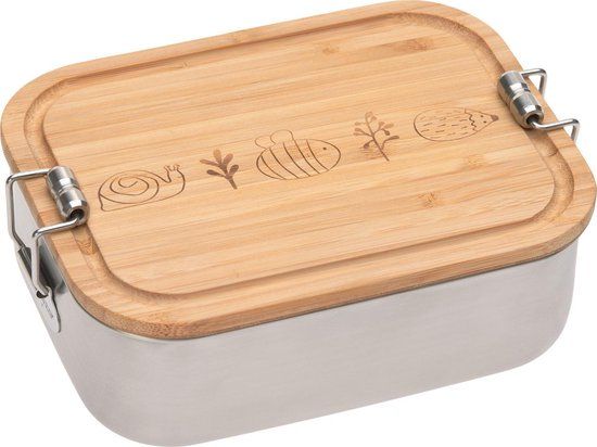 LÄSSIG Lunchbox Stainless Steel Bamboo Garden Explorer