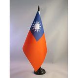 AZ FLAG Tafelvlag Taiwan 21x14 cm Taiwanees Polyester 100D Plastic Voet