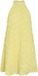VILA Pastel Yellow Floral Print Halter Neck Sleeveless Mini Dress - Size 44