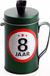 Shoppartners Spaarpot - 8 jaar geworden thema - verjaardag cadeau - Blik met sticker van 9 cm - blik in groen