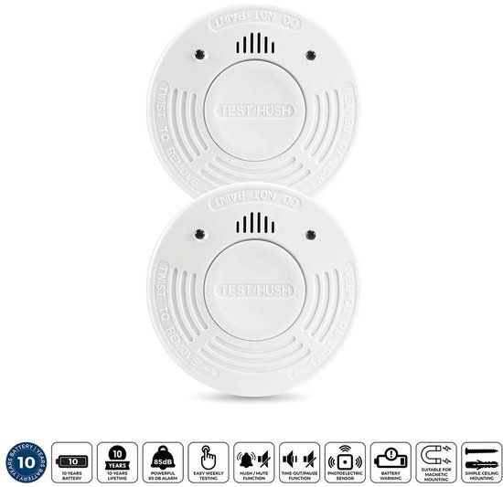 Alecto SA-110 DUO Rookmelder - 10 Jaar Batterij - 2 Stuks