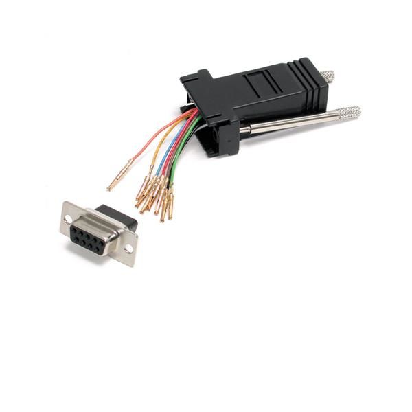 StarTech.com DB9 naar RJ45 modulaire adapter F/F - Zwart