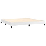vidaXL Boxspring met matras, kunstleer, wit, 200x200 cm