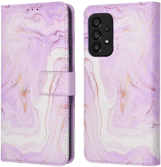 imoshion Design Bookcase voor de Samsung Galaxy A53 - Purple Marble