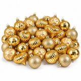 Mica Decorations Bal Onbreekbaar Goud 40 Stuks