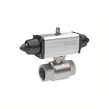 RIEGLER 351.310-1 messing kogelkraan, pneumatische aandrijving volgens NAMUR, eenvoudige werking, Rp 3/4