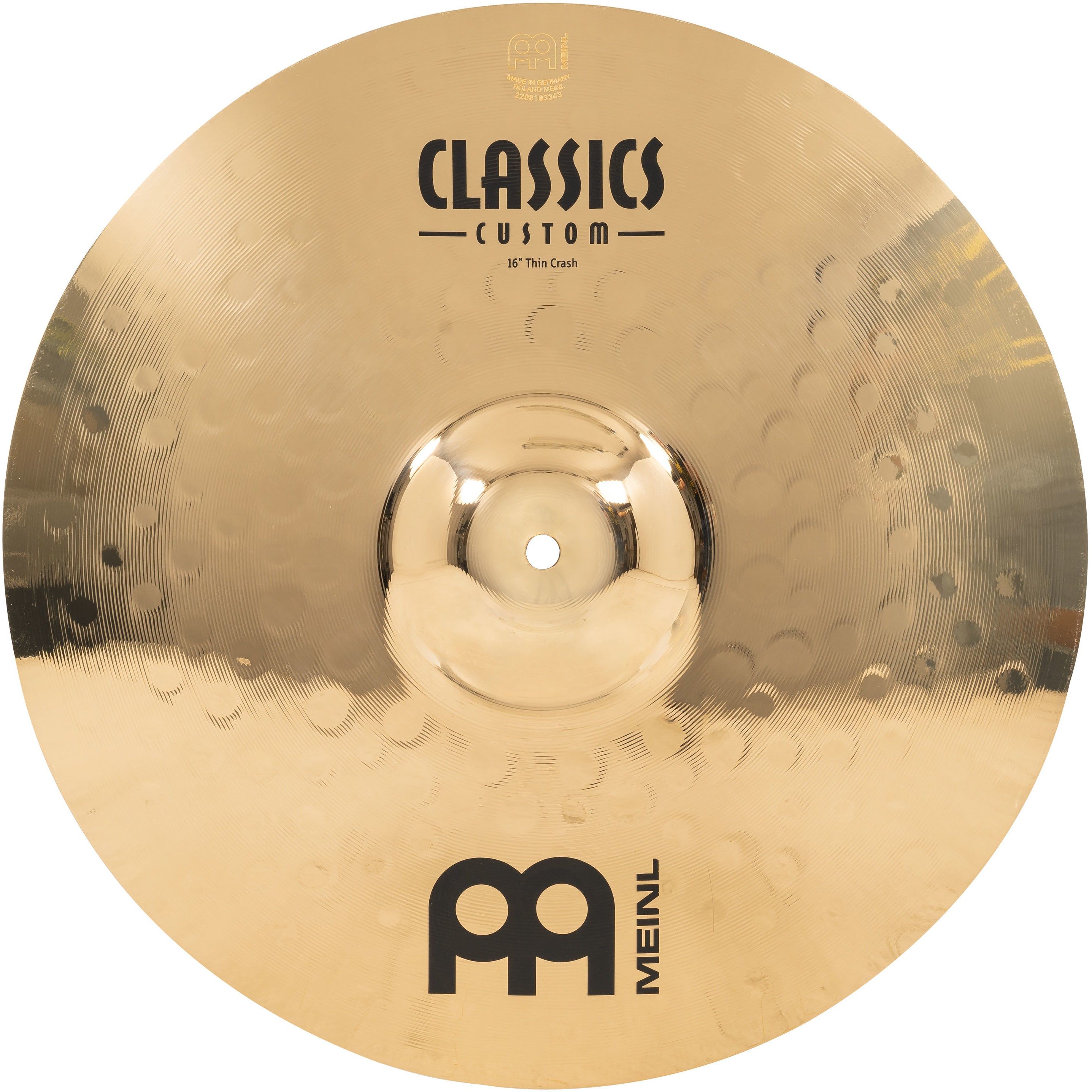 Meinl Classics Custom Brilliant 16" Thin Crash Cymbal