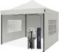 LifeGoods Partytent - 3x3 m - Zijwanden - Easy Up - Paviljoen - Opvouwbaar - Waterdicht - Draagtas met Wieltjes - Wit
