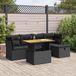 Maison Exclusive - Ensemble de meubles de jardin 6 pièces avec canapé et coussins, noir, en polyrotin