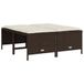 VidaXL Tuinkrukken met kussens 4 st poly rattan bruin