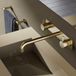 Hotbath Cobber - Wastafelmengkraan - zonder Waste - Laag - Geborsteld Messing PVD - Inbouw - Messing - V13