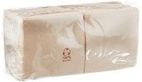 MORIGAMI SER22117138 Coktail servet, 20 x 20 cm, 2-laags, 1/4-vouw, 100 servetten, kanten kant, 100% natuurlijk kraftpapier