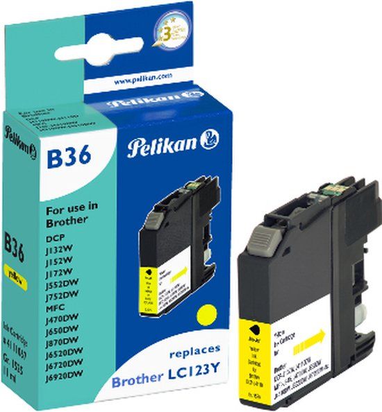 Pelikan B36 Inktcartridge Geel