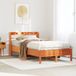 vidaXL Bedframe grenenhout wasbruin 135x190 cm