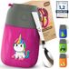 FUNKELFUCHS® Thermobeker voor kindervoeding - 500ml, roze eenhoorn