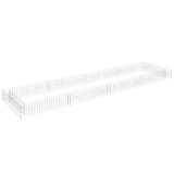 vidaXL Gabion plantenbak verhoogd 400x100x20 cm gegalvaniseerd staal