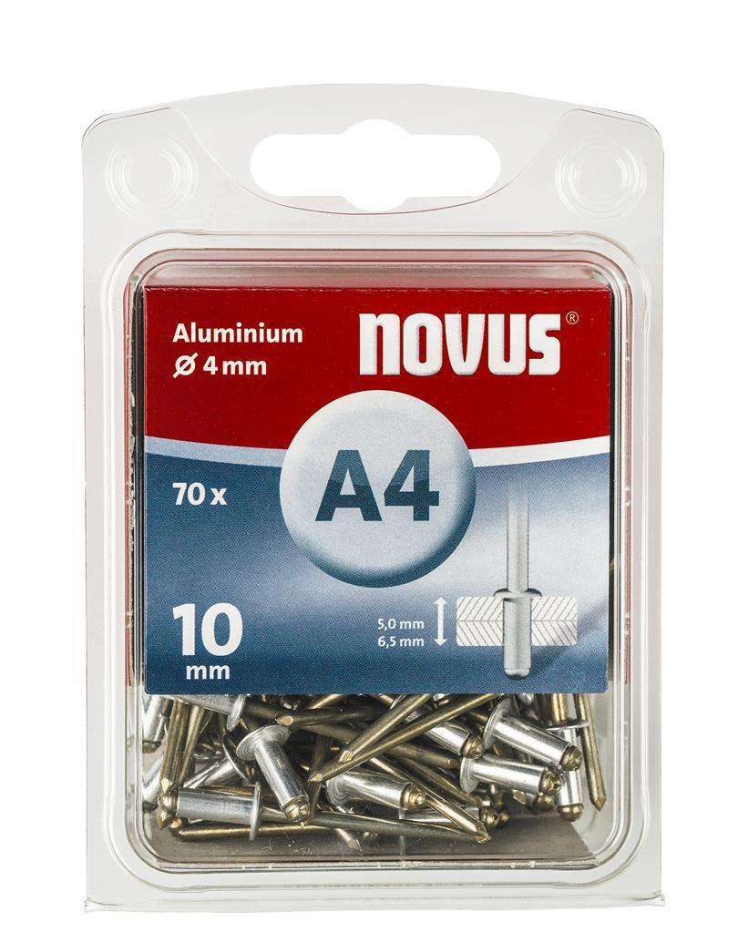Novus Blindklinknagel A4 X 10mm, Alu SB, 70 st. - 045-0033