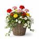 VD Leeden Plantenmand Klassiek - rond - bruin - 25 x 19 cm - rotan