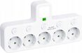Adaptateur de prise avec 5 prises, interrupteurs individuels et veilleuse LED