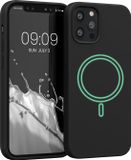 kwmobile telefoonhoesje geschikt voor Apple iPhone 12 / iPhone 12 Pro - Hoesje met magneet compatibel met MagSafe - Smartphone case in zwart