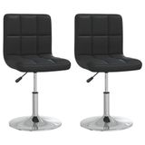 VidaXL Eetkamerstoelen 2 stuks kunstleer zwart