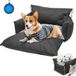 Equivera Panier pour chien pour voiture avec ceinture - Noir - Coton - 76 x 60 x 40 cm