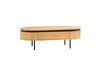 SOREN Table basse 120 cm avec 2 tiroirs en décor chêne et noir